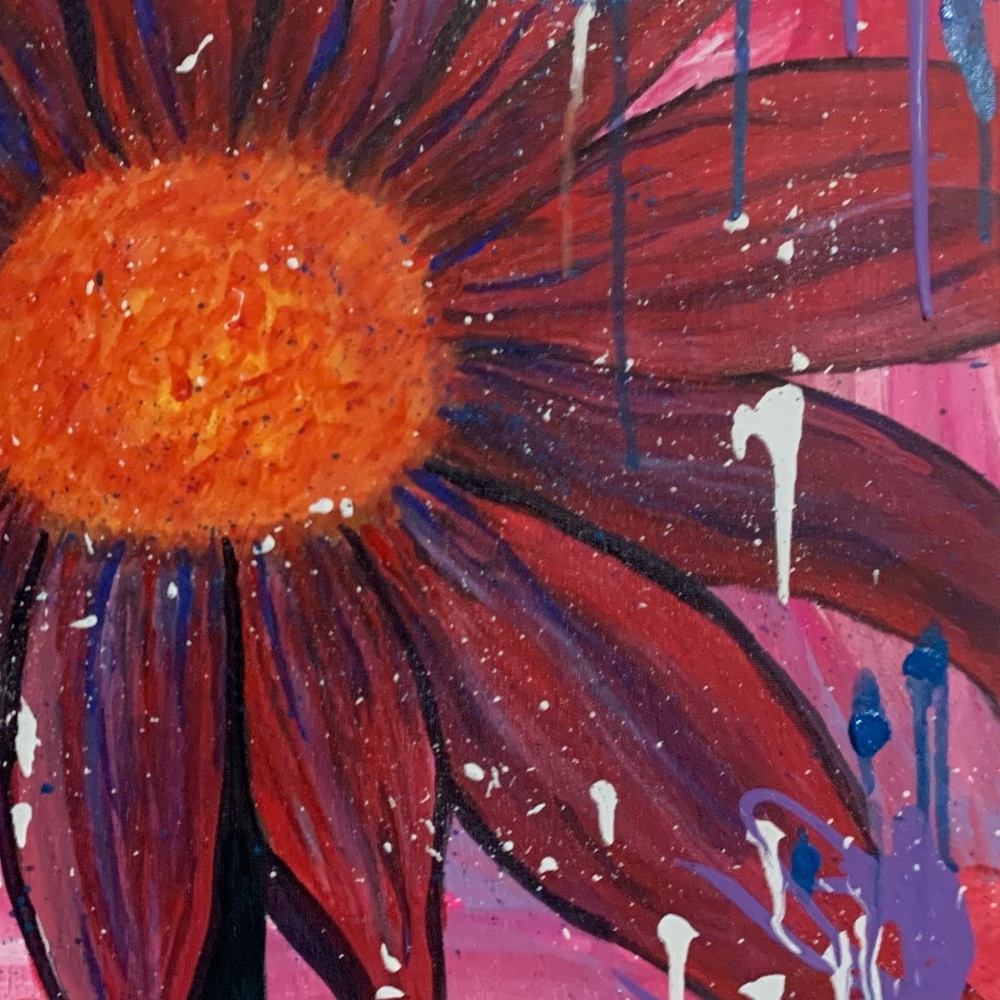 original painting”flower power” - Picture 3 of 3